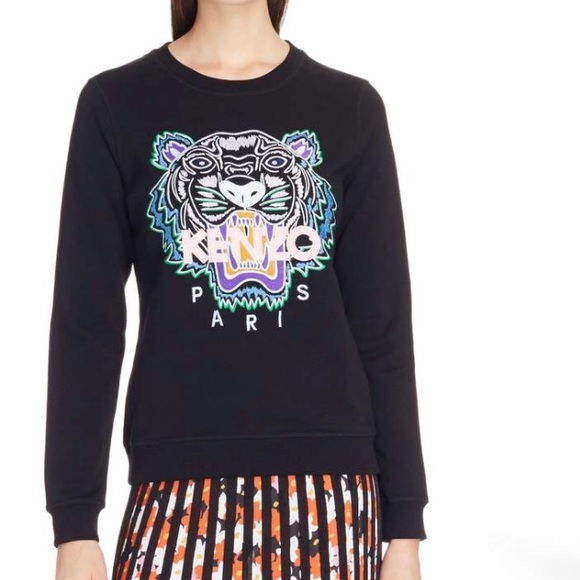 Kenzo Tops - Black Kenzo Tiger Classic Sweatshirt L